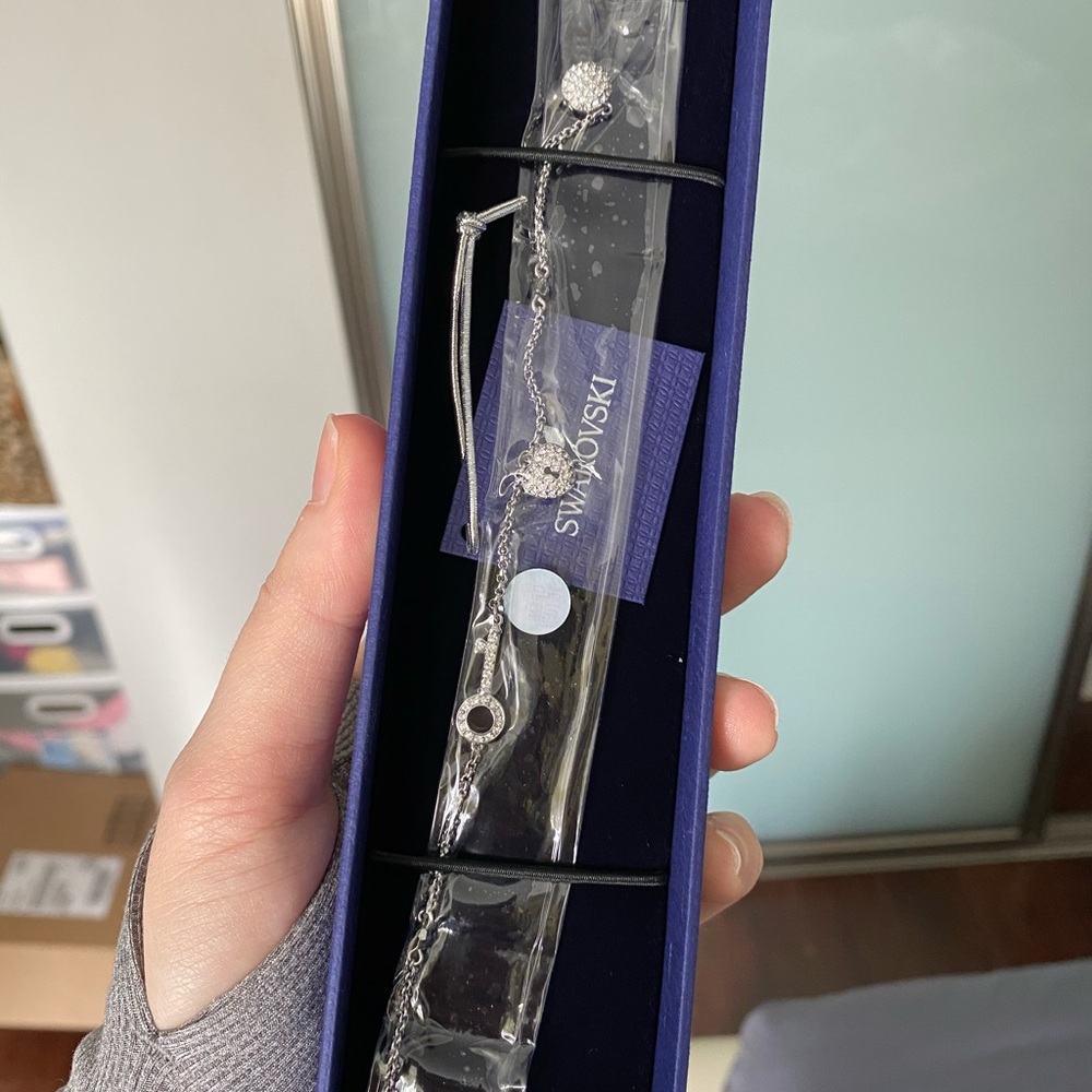 Swarovski crystal lock key bracelet